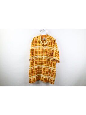 Vintage 90s Y2K Streetwear Mens Large Baggy Hip Hop Dice Graffiti Button Shirt
